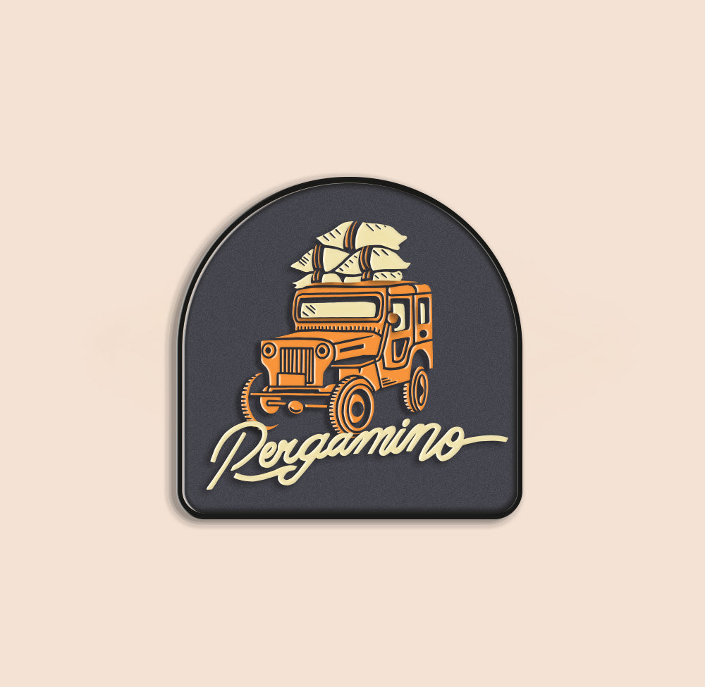 Orange / Gray JEEP Pin