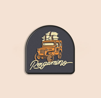 Orange / Gray JEEP Pin