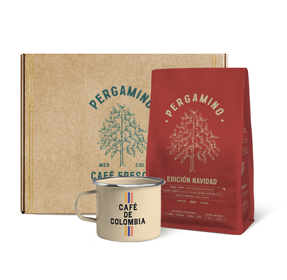 PERGAMINO Christmas Coffee Gift Kit + Camp Mug