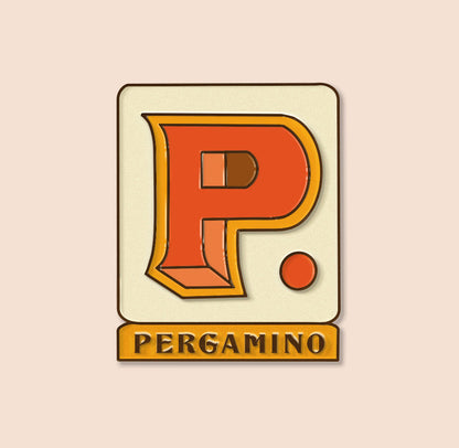 PERGAMINO Orange Pin