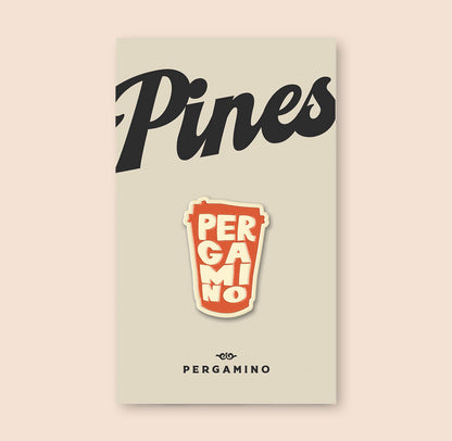 PERGAMINO Orange Cup Pin