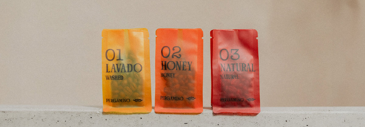 Washed, honey and natural coffees
